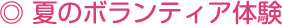 夏のボランティア体験